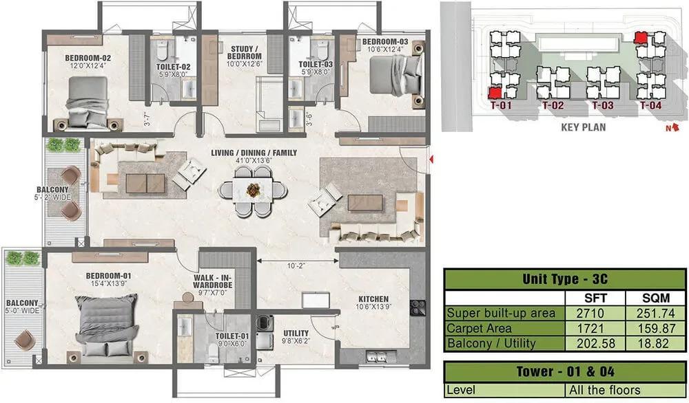 Prestige Clairmont apartments