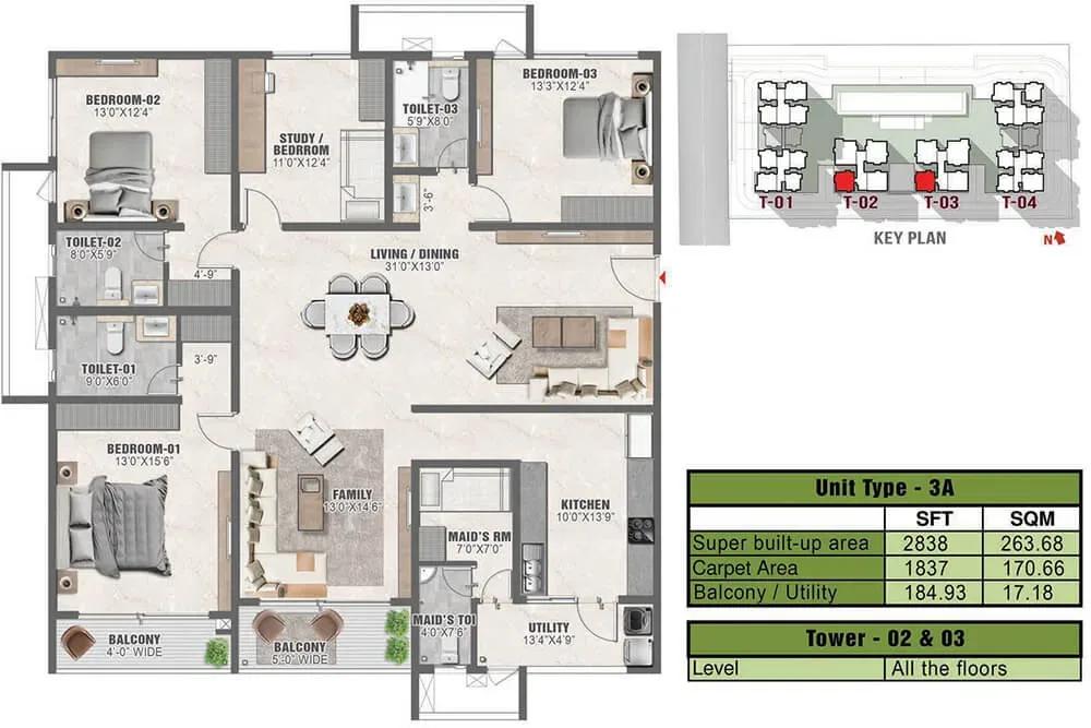 Prestige Clairmont apartments