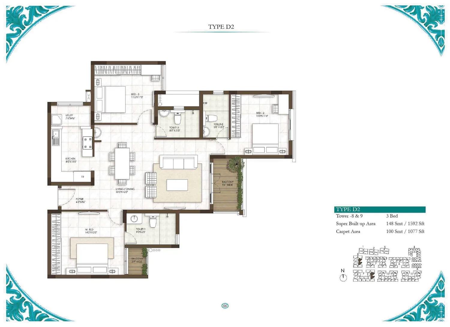 Prestige Courtyards apartments