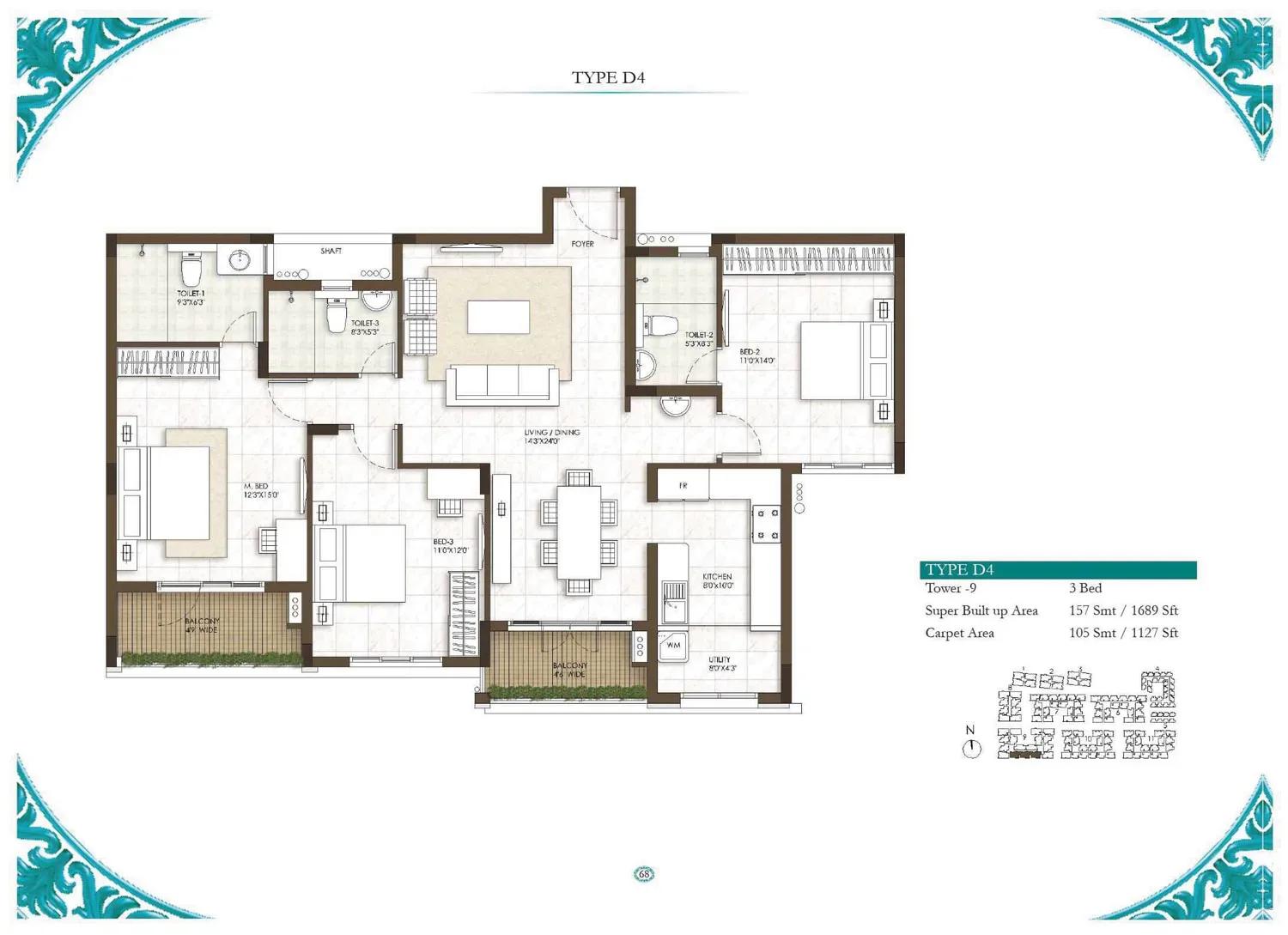 Prestige Courtyards apartments