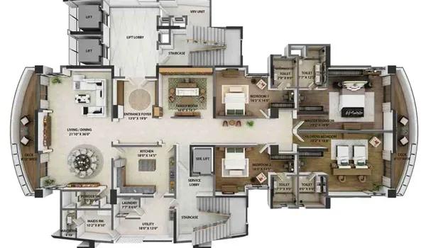 Prestige Hermitage floor plan