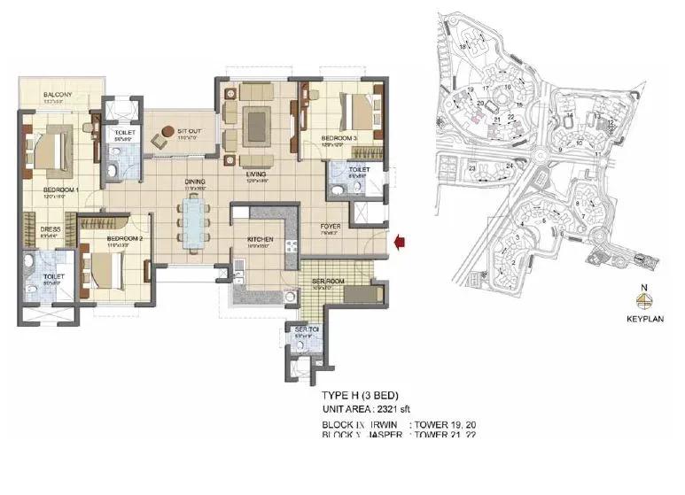 Prestige Lakeside Habitat apartments