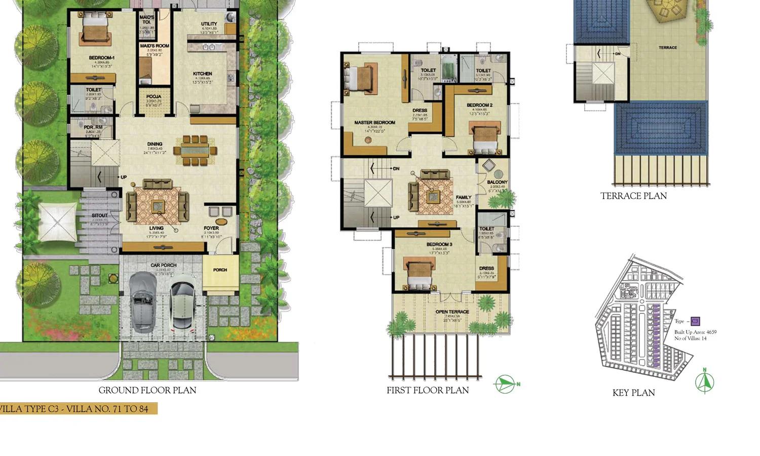 Prestige Royal Woods villa plan