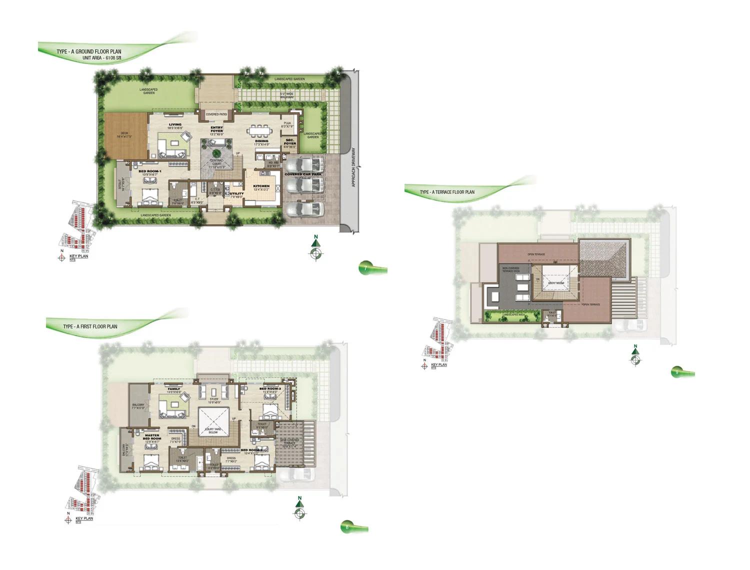 Prestige Silver Springs villa plans (Type A)