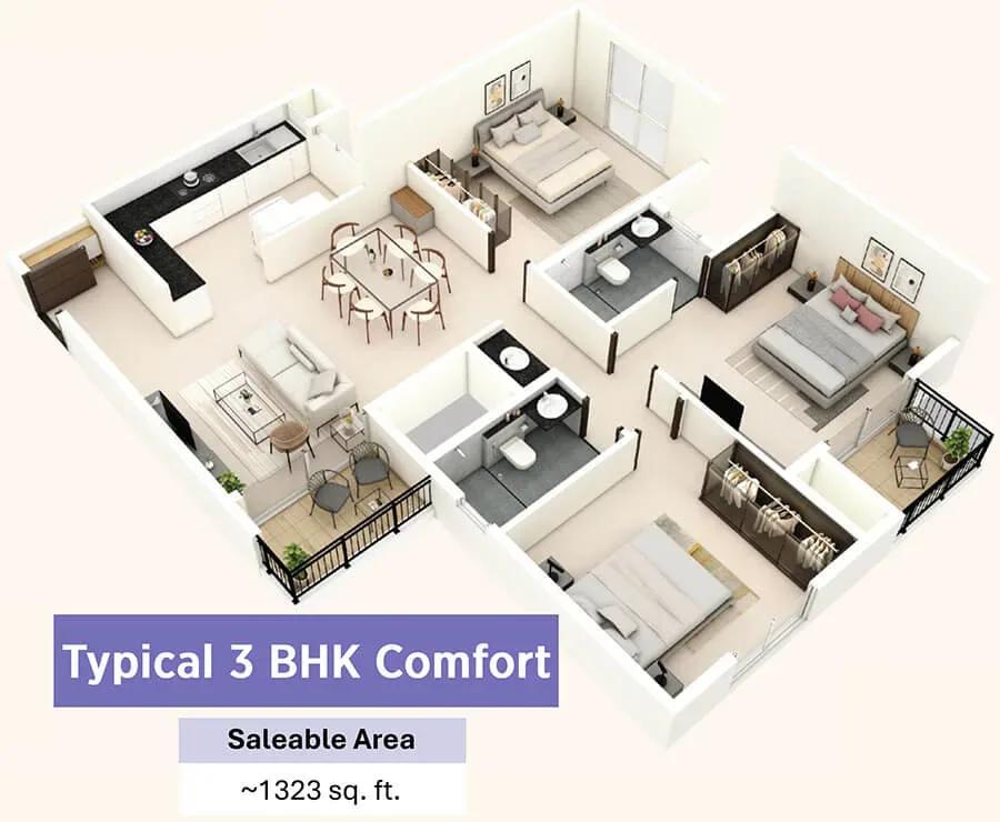 Provident Bayscape apartments floor plan