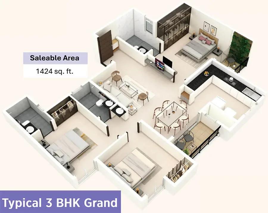 Provident Bayscape apartments floor plan