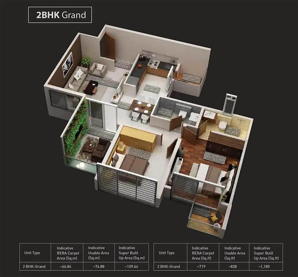 Purva Aspire apartments floor plan