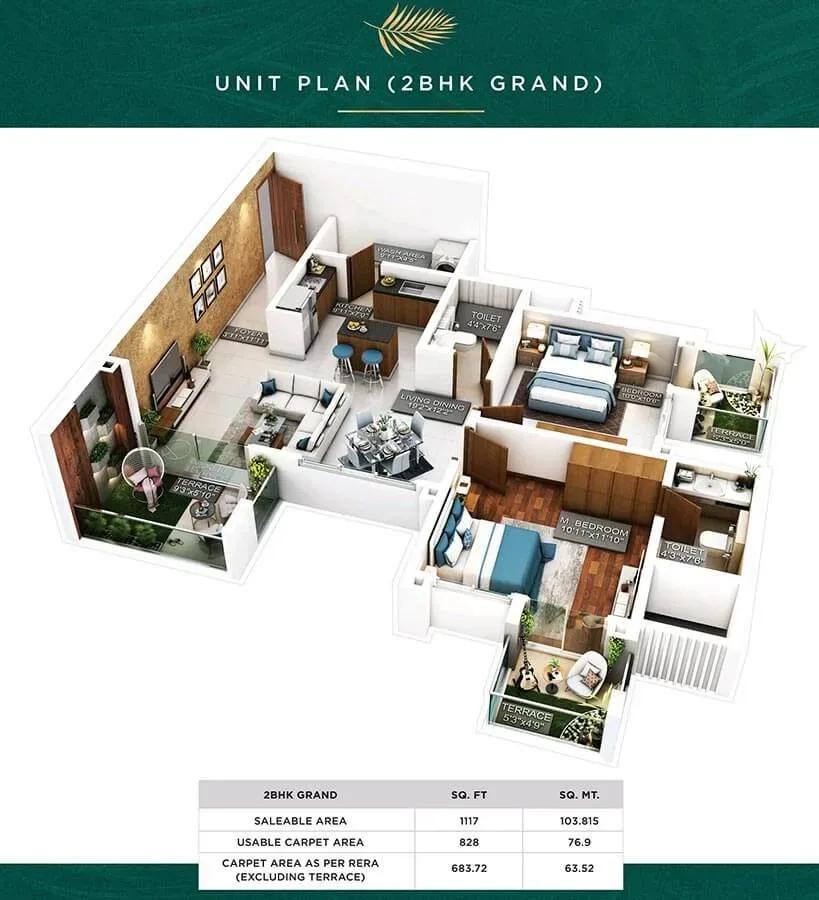 Purva Emerald Bay apartments floor plan