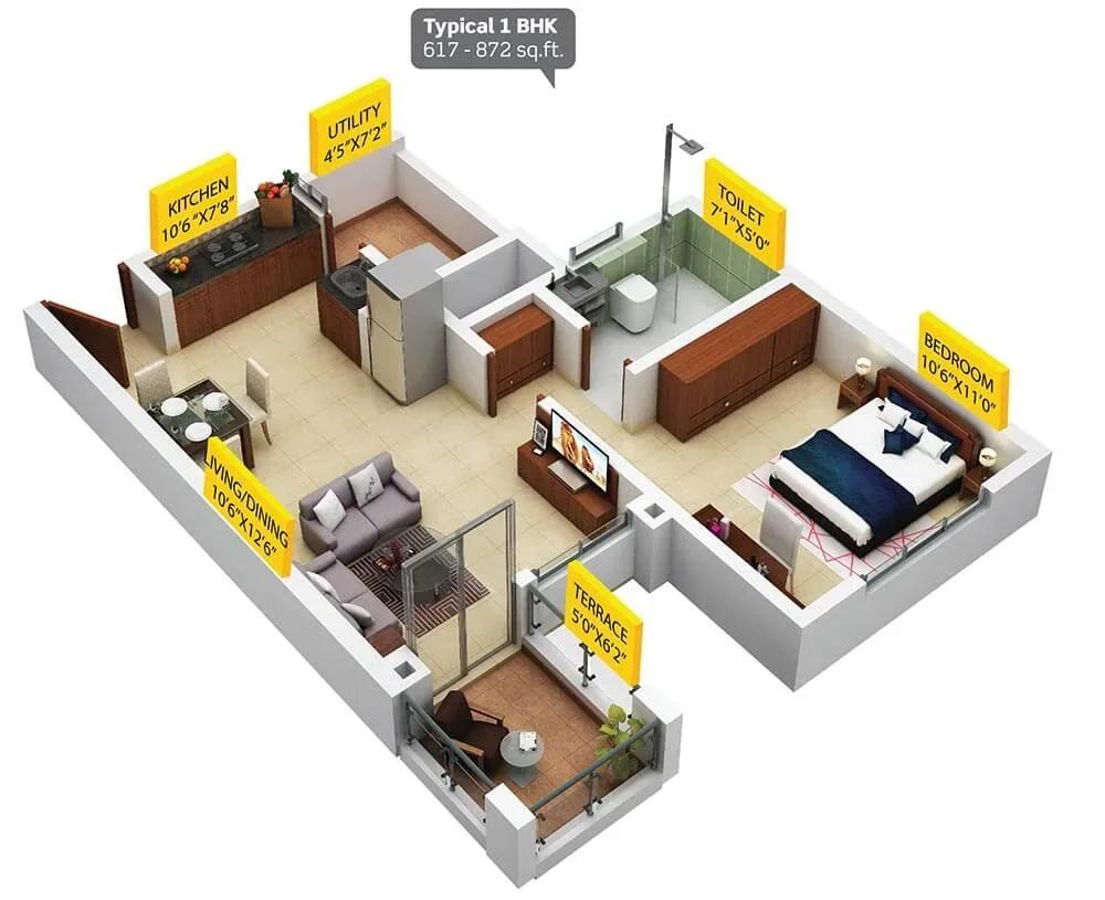 Purva Silversands apartments floor plan