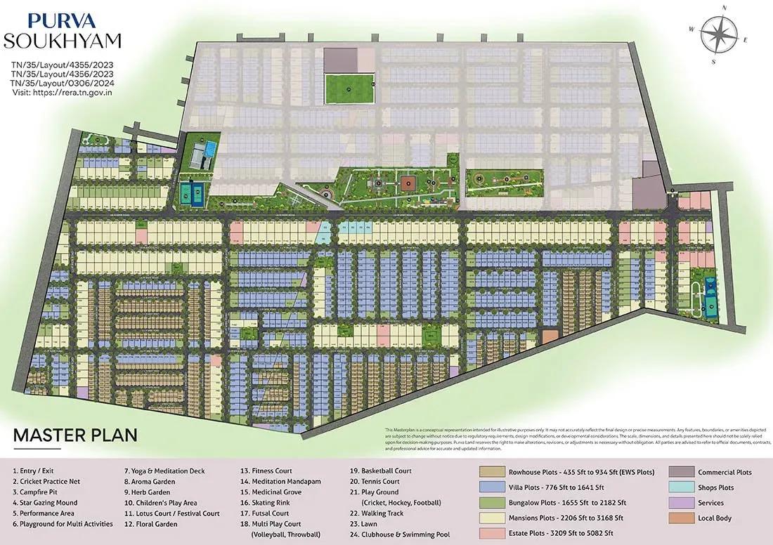 Purva Soukhyam Plots plots master plan