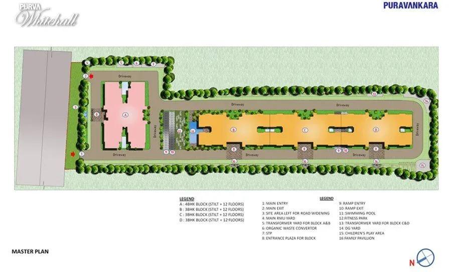 Purva Whitehall apartments master plan