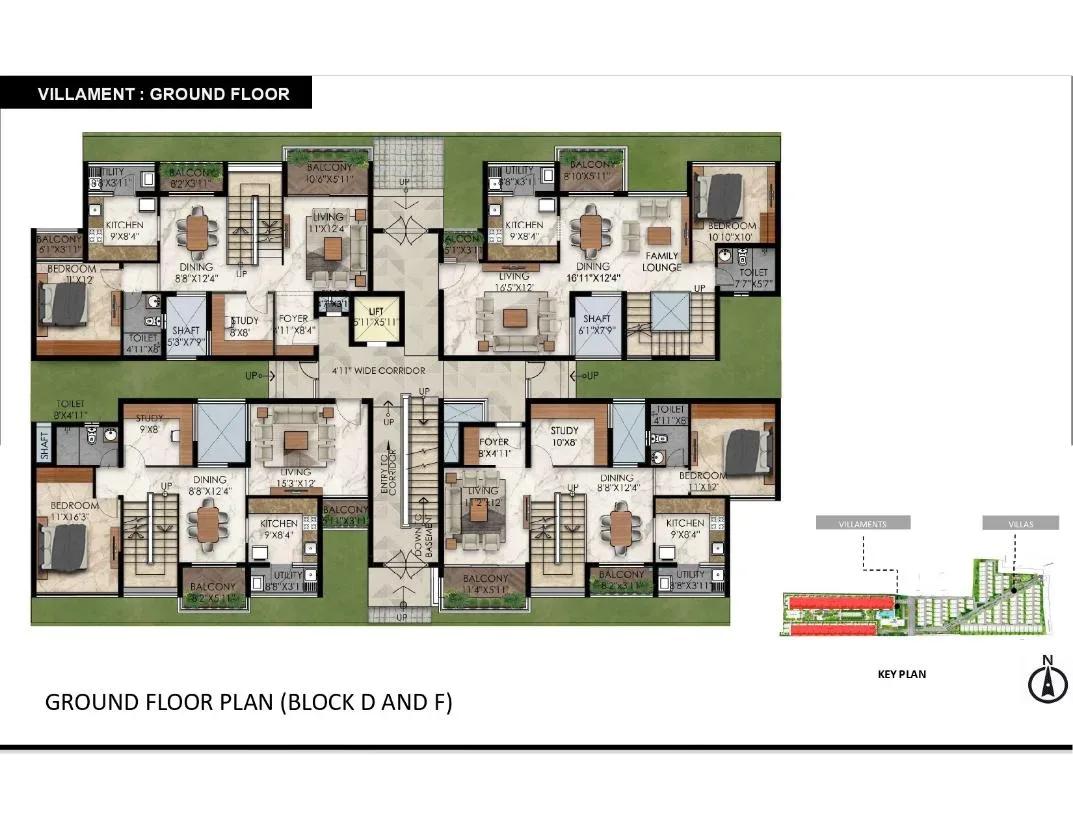 Radiance Gardenia villas floor plan