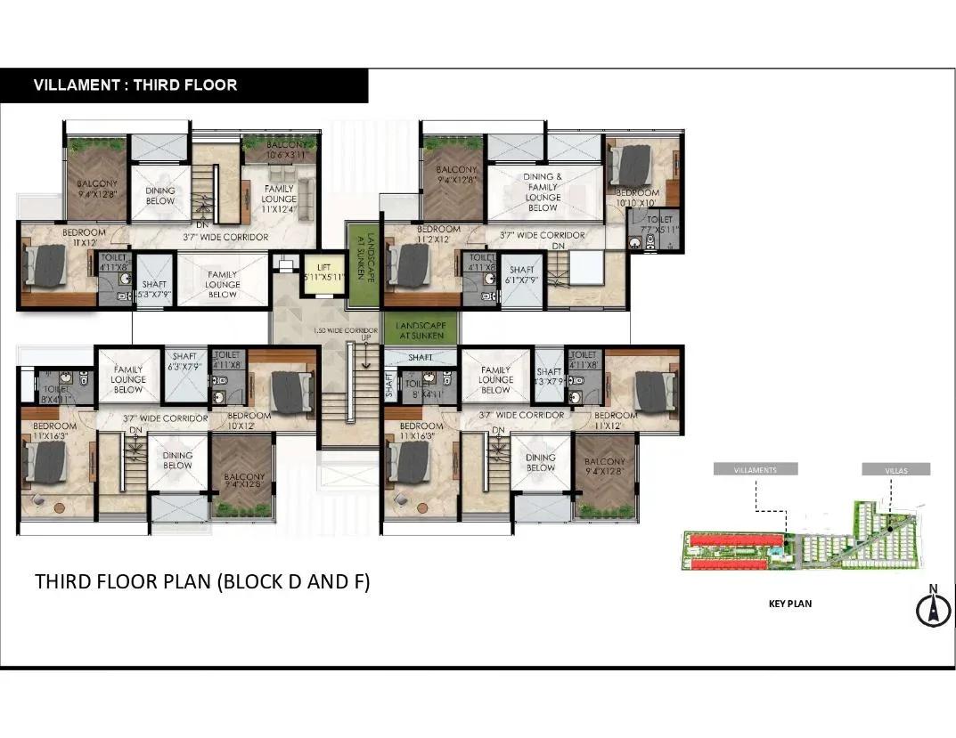 Radiance Gardenia villas floor plan