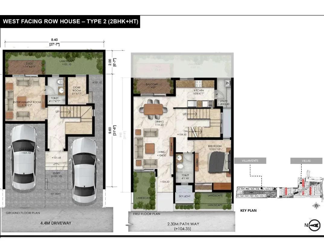 Radiance Gardenia villas floor plan