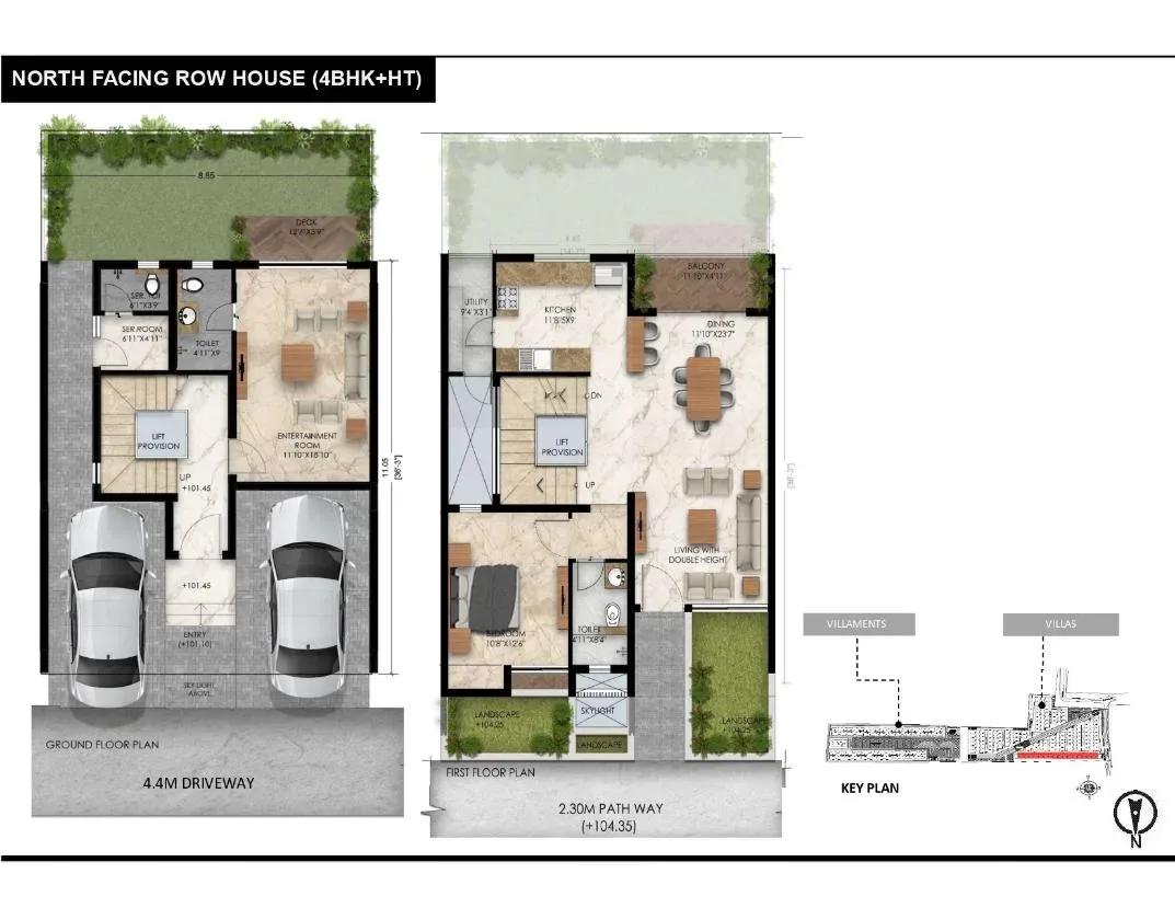 Radiance Gardenia villas floor plan