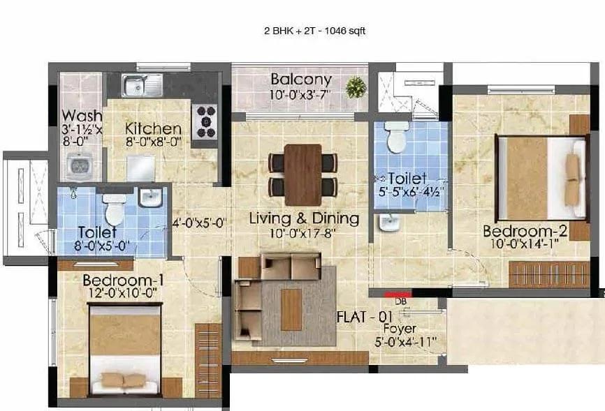 Radiance Suprema apartments floor plan