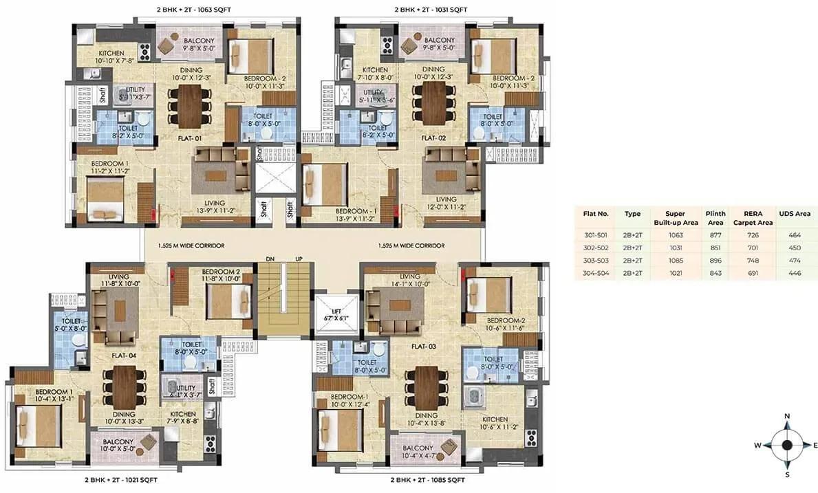 Radiance The Pride apartments floor plan