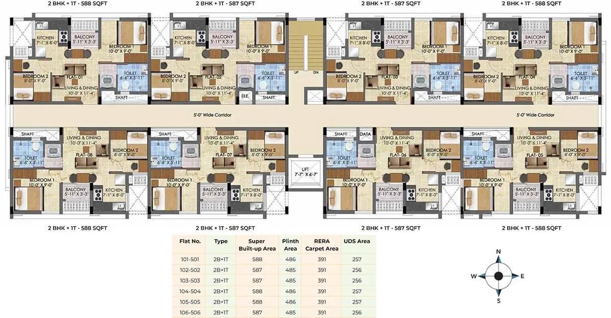 Radiance The Pride apartments floor plan