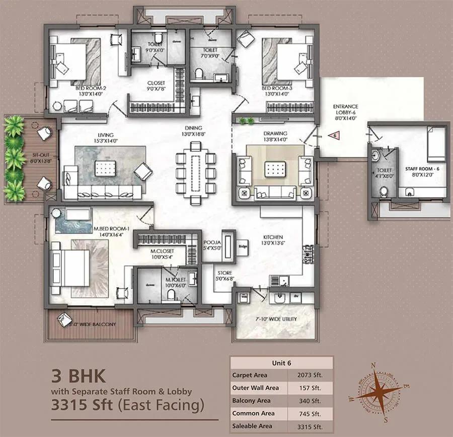 Rajapushpa Skyra apartments