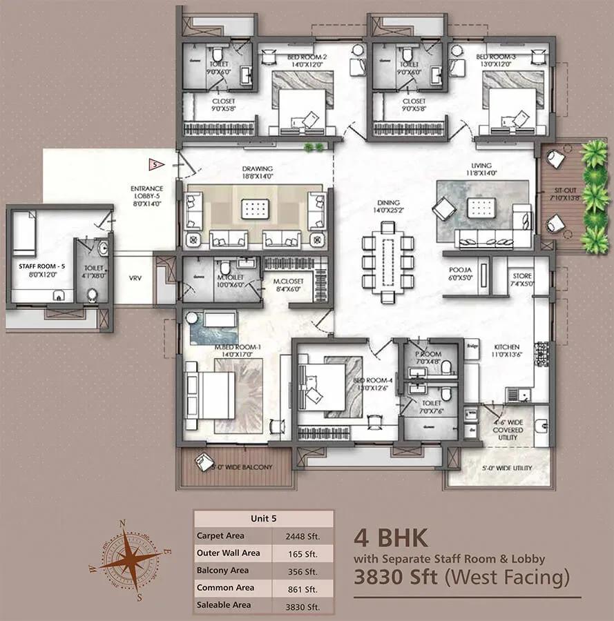 Rajapushpa Skyra apartments