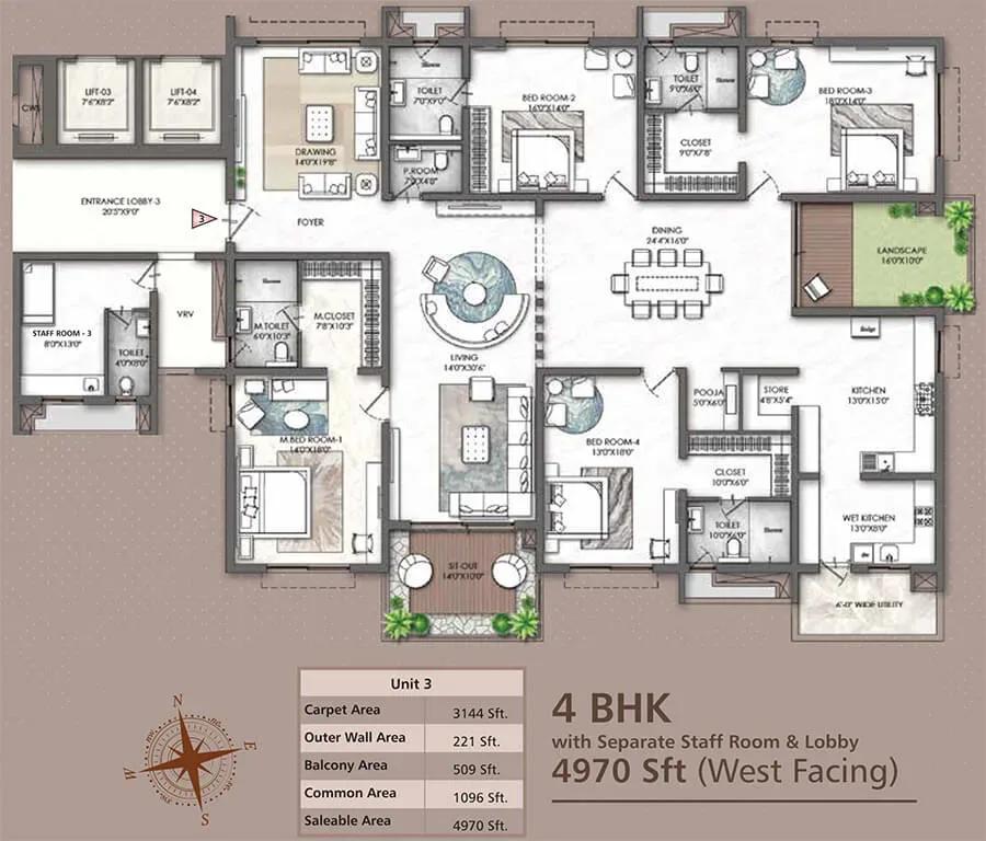 Rajapushpa Skyra apartments