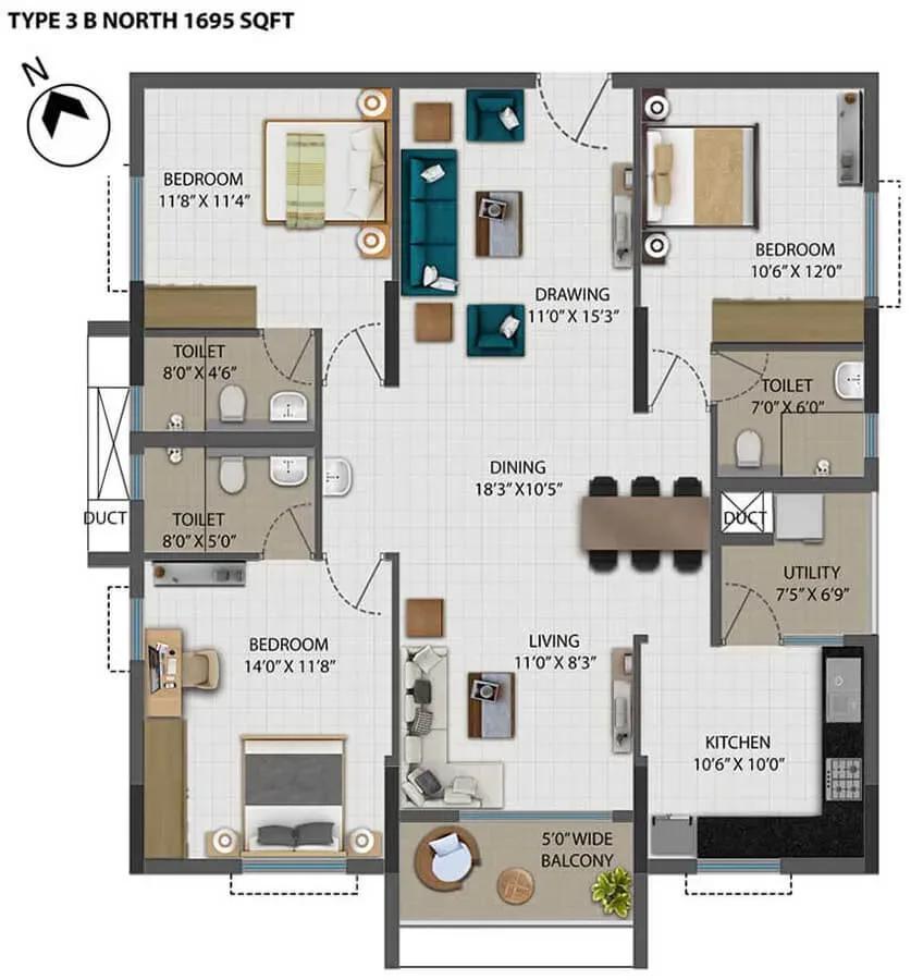 Ramky One Orbit apartments