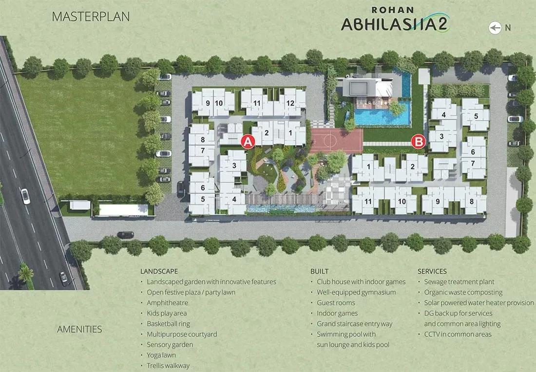 Rohan Abhilasha 2 apartments master plan