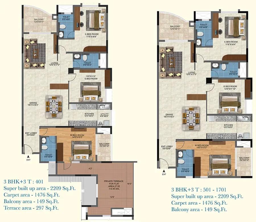 Salarpuria Sattva Aqua Vista apartments