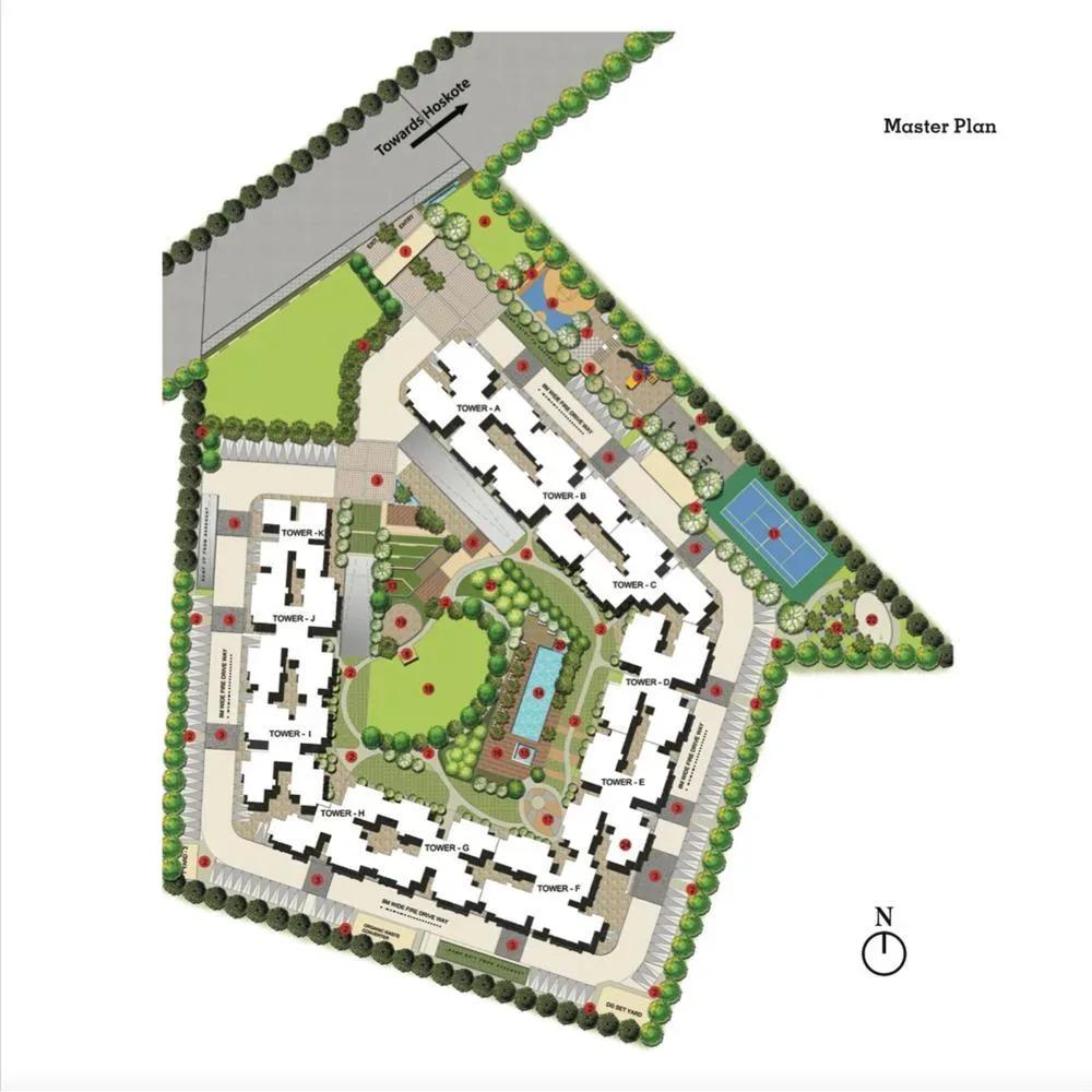 Salarpuria Sattva East Crest apartments master plan