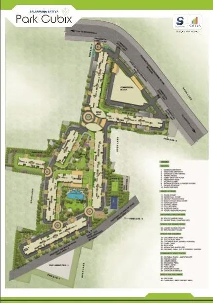 Salarpuria Sattva Park Cubix apartments master plan