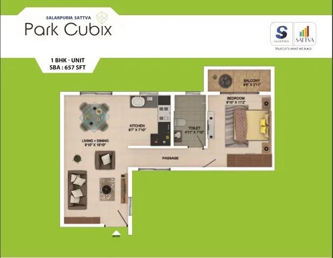 Salarpuria Sattva Park Cubix apartments floor plan