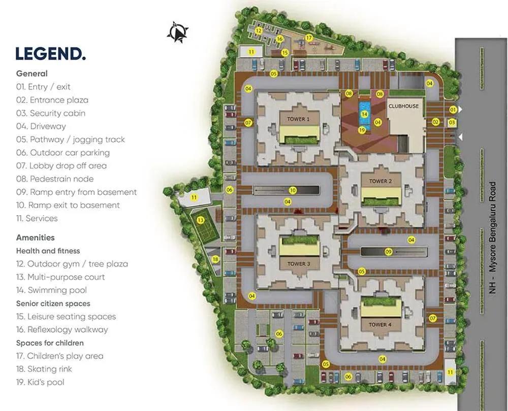 Sattva Ashraya apartments master plan