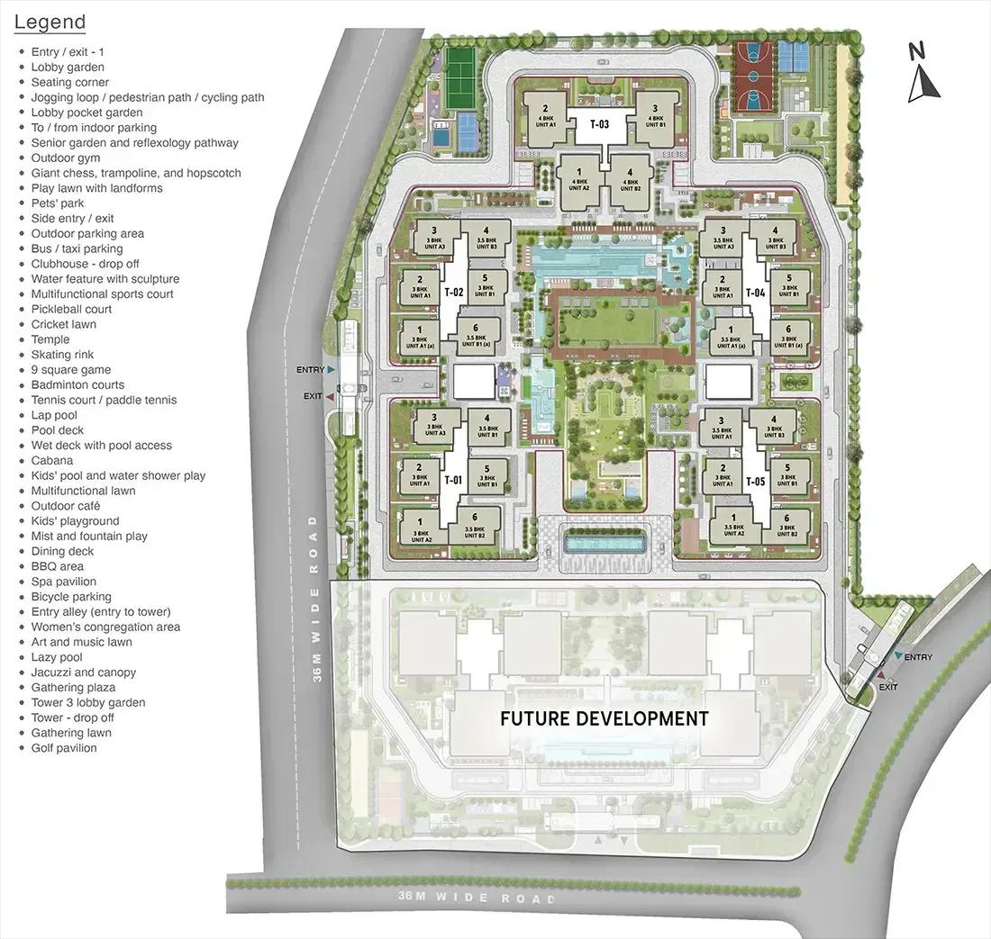 Sattva Lago apartments master plan