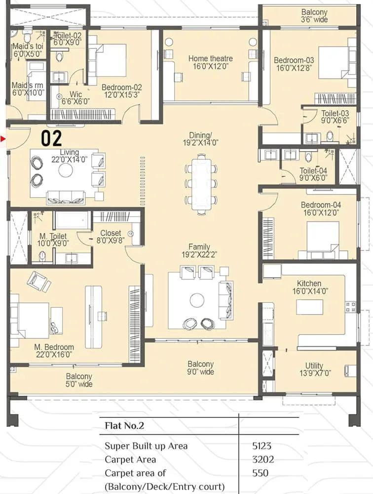 Sattva Lakeridge apartments floor plan