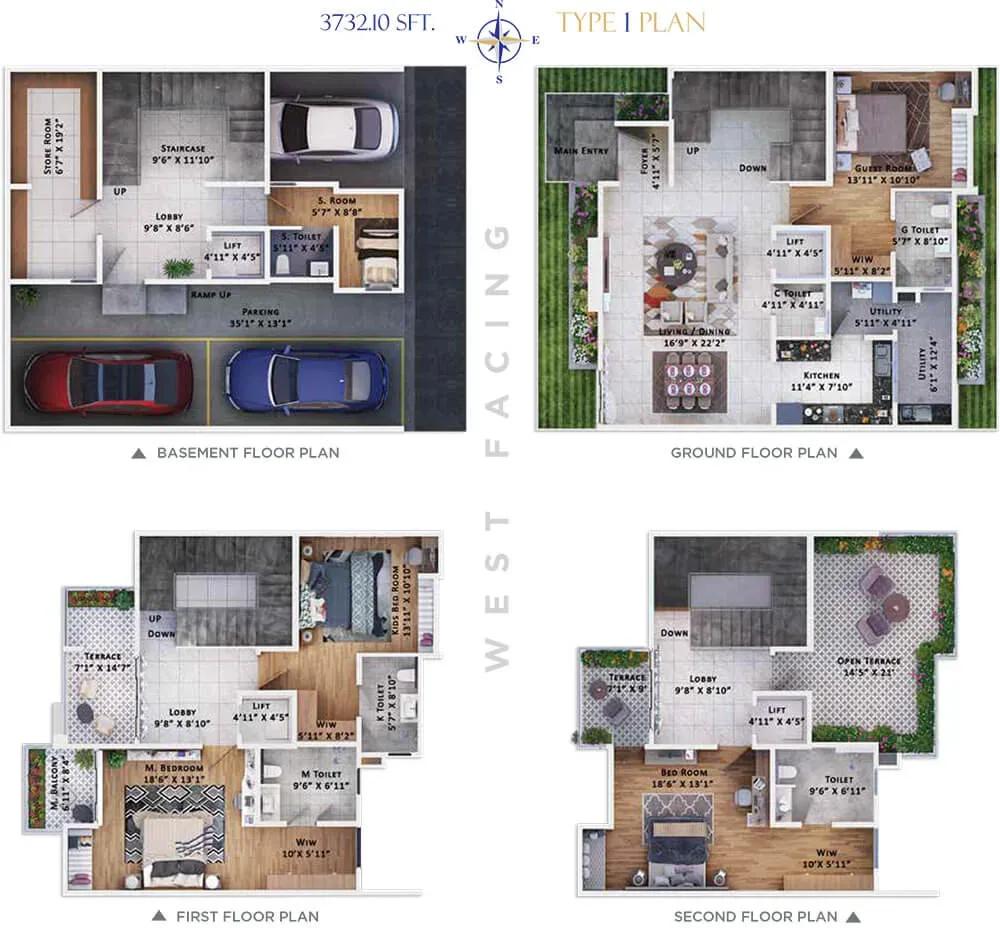 Sattva Springs row houses floor plan