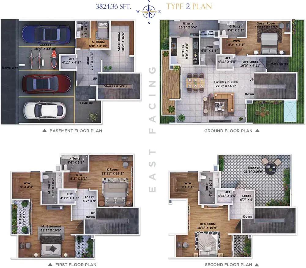 Sattva Springs row houses floor plan