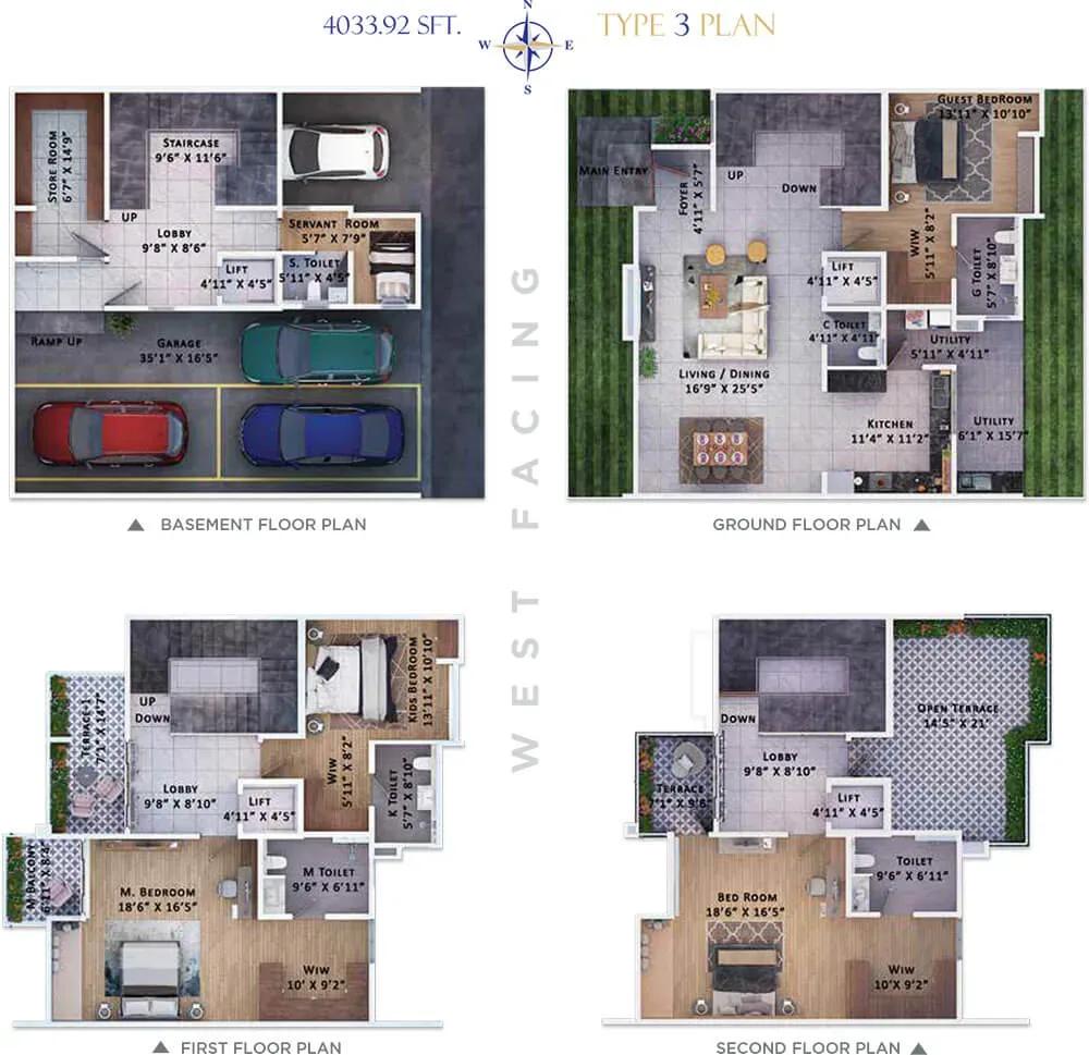 Sattva Springs row houses floor plan