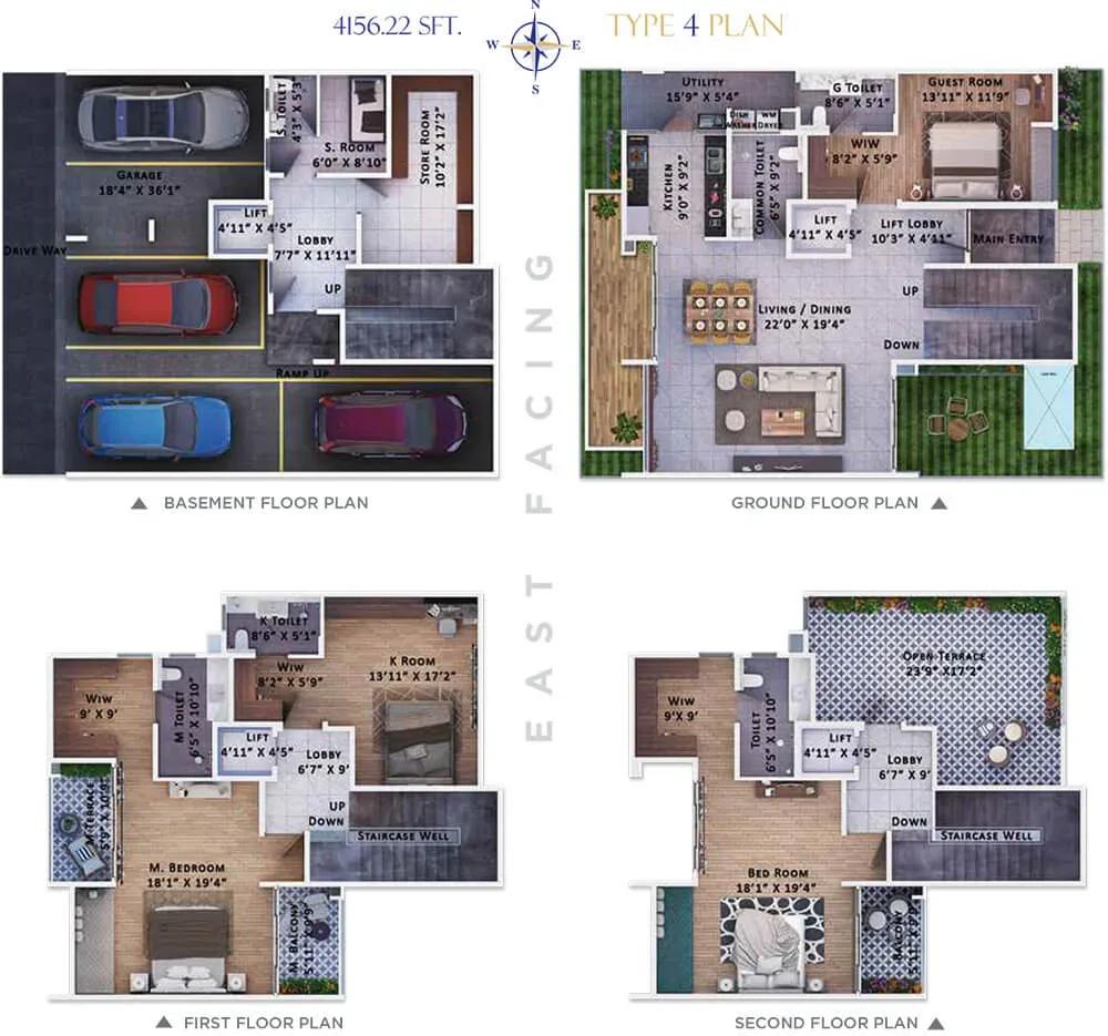 Sattva Springs row houses floor plan