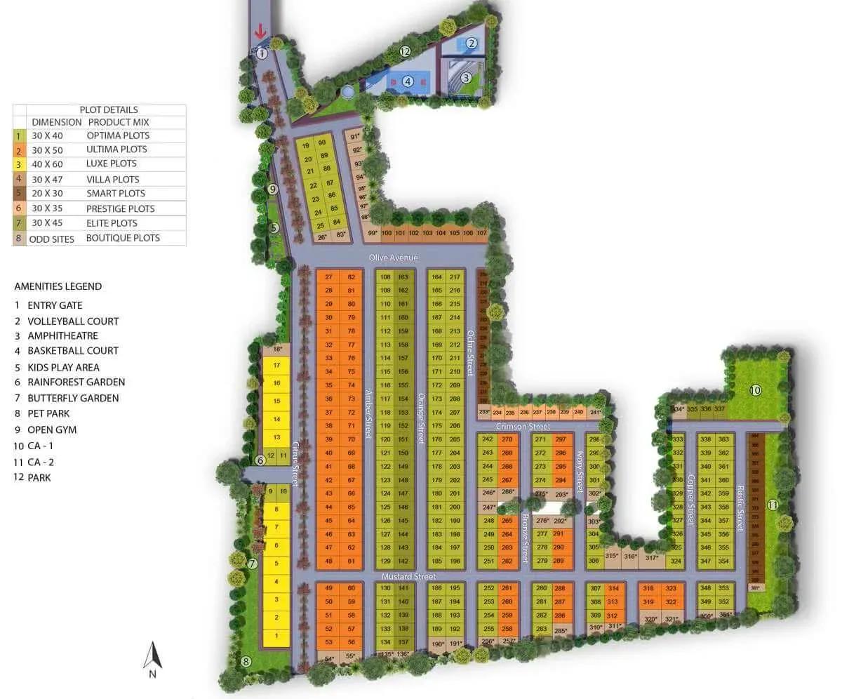 Shriram Earth plots master plan