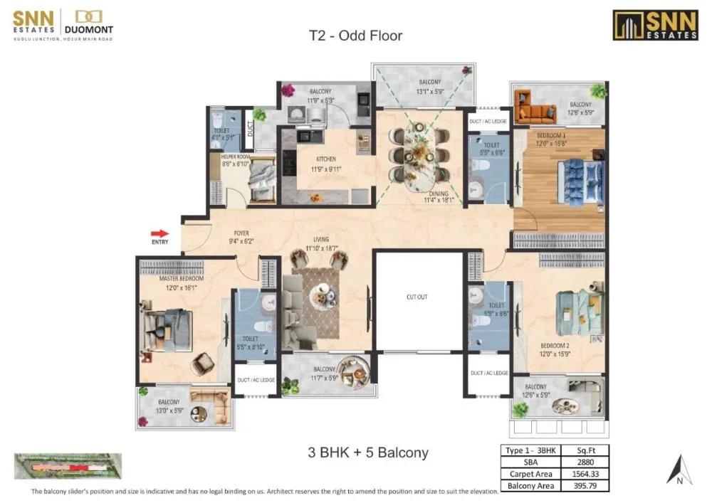 SNN Duomont apartments floor plan