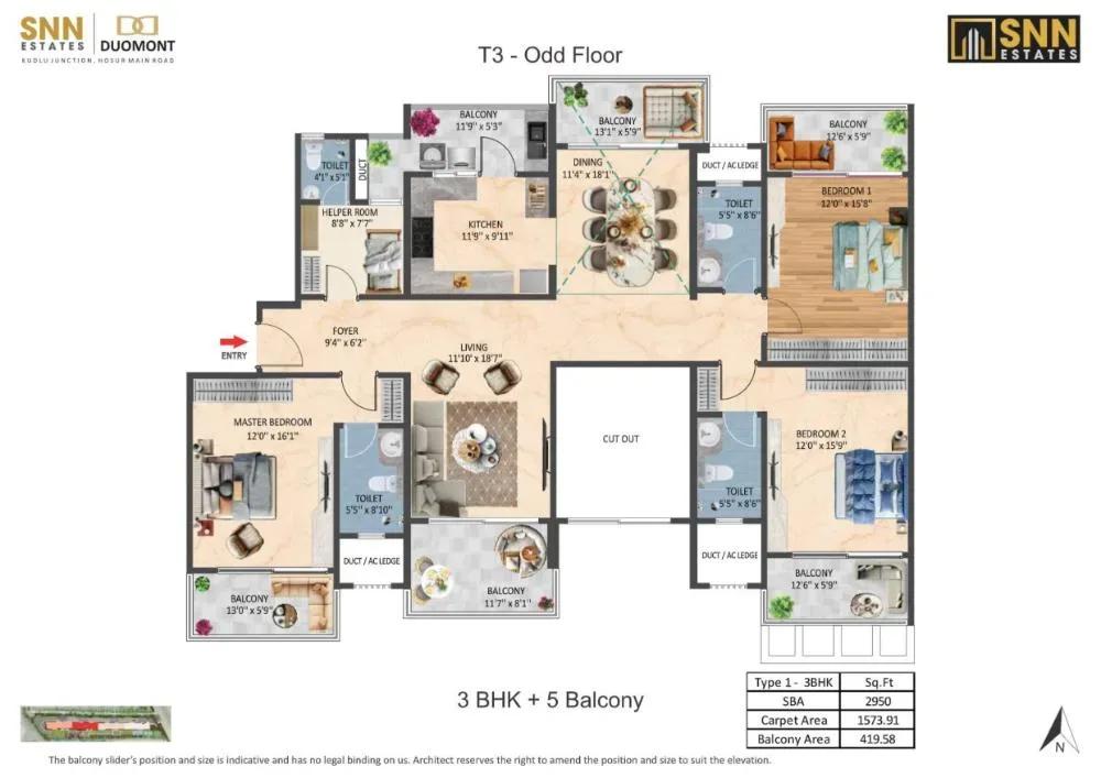 SNN Duomont apartments floor plan