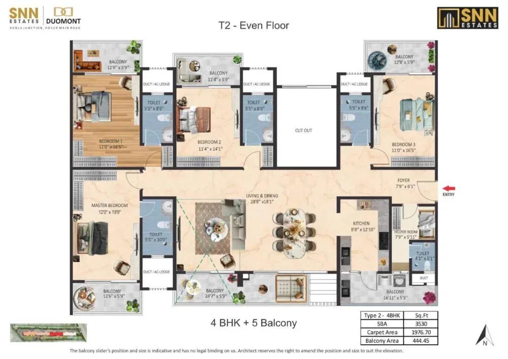 SNN Duomont apartments floor plan