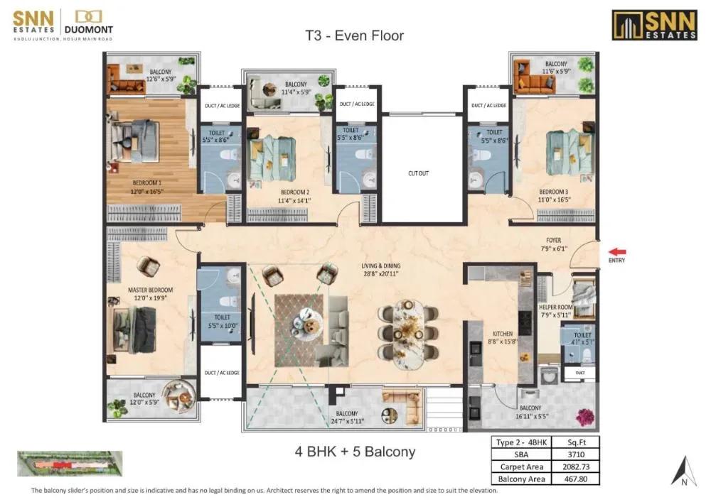 SNN Duomont apartments floor plan