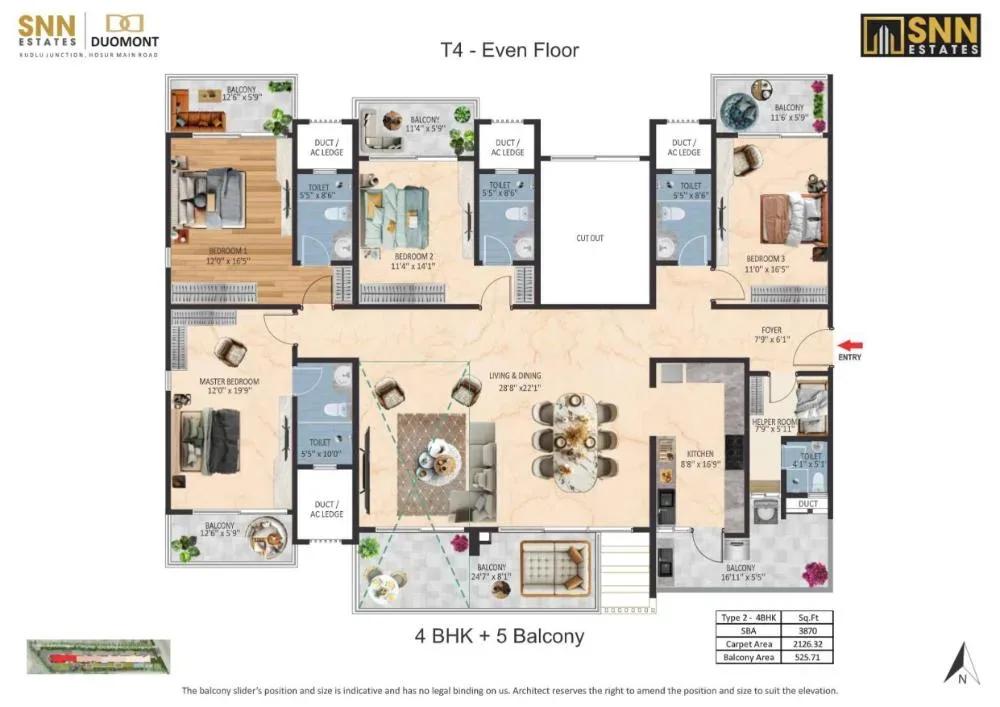 SNN Duomont apartments floor plan