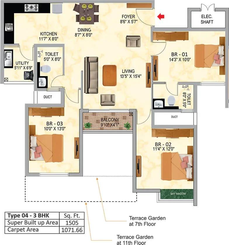 SNN Raj Serenity Gardens apartments
