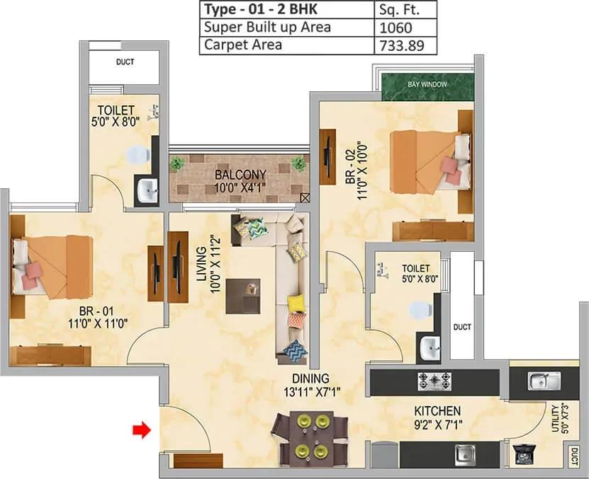 SNN Raj Serenity Gardens apartments
