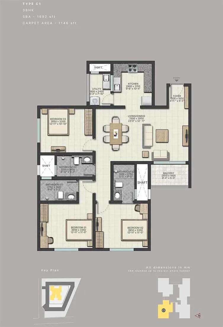 Sobha City Athena apartments