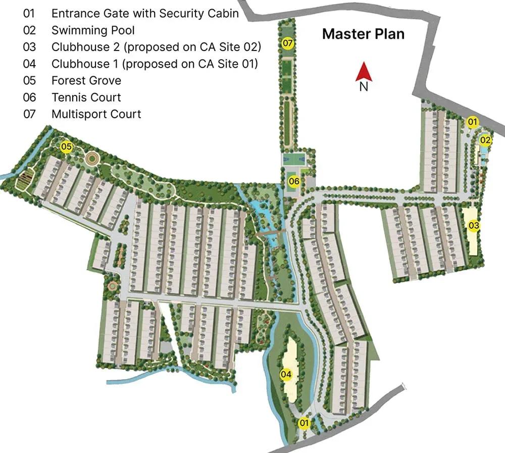 Sobha Crystal Meadows villas master plan