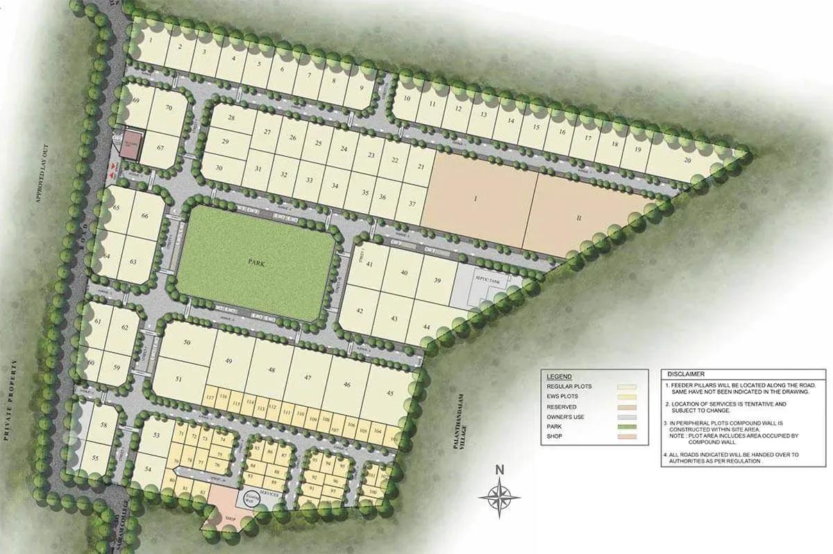 Sobha Evergreens plots master plan