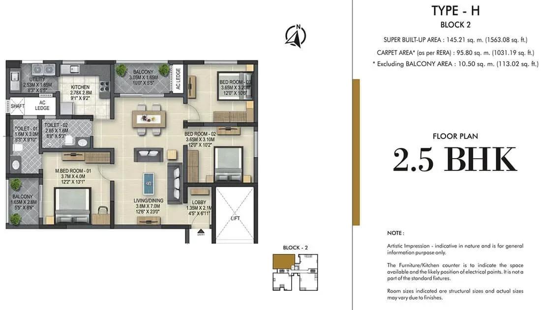 Sobha Winchester apartments floor plan